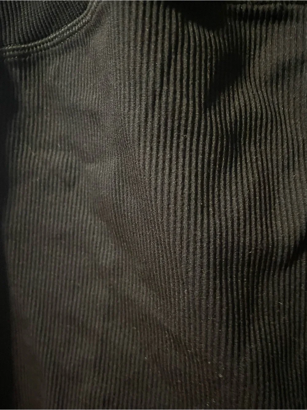 Alo Yoga Seamless Ribbed Stretch Black Leggings